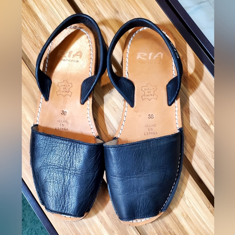 RIA Menorca Black Sandals